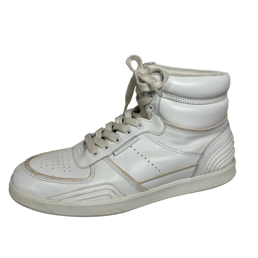 Tory Burch White High-Top Sneakers leather Clover‎